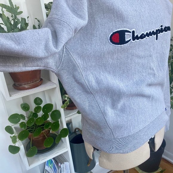 Champion Crewneck Sweatshirt Small Grey Women - Picture 4 of 7